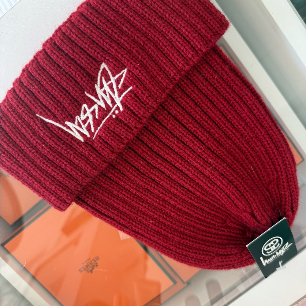 Stussy red Beanie